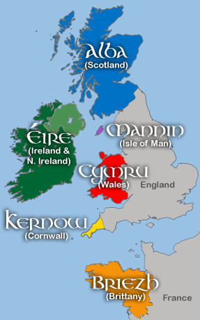 Celtic Nations Map The Celtic Nations